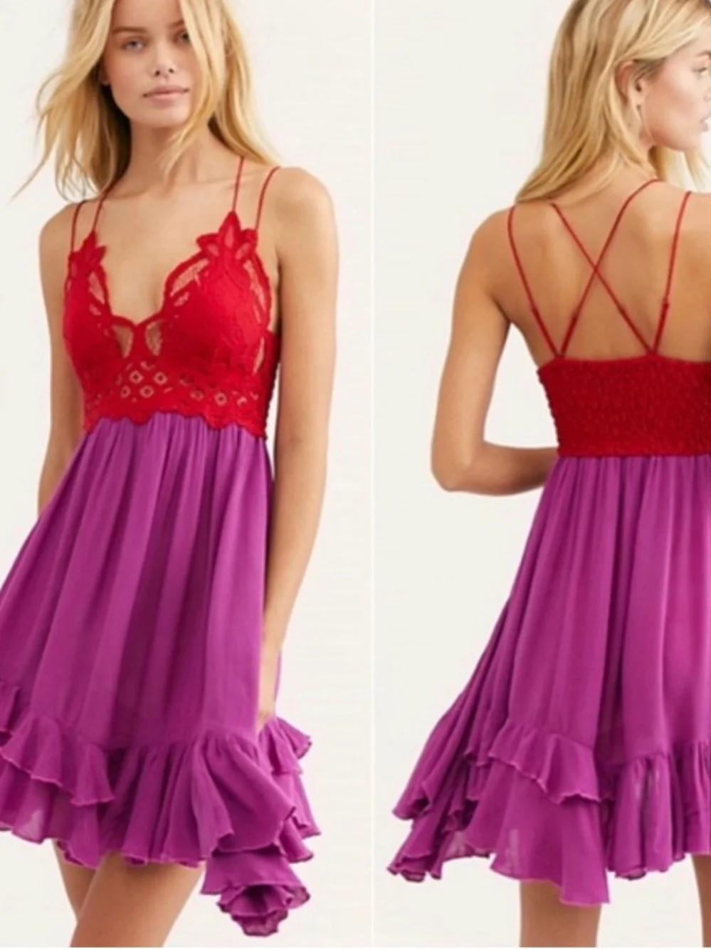 Free People Adella Slip Dress